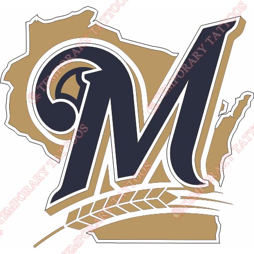 Milwaukee Brewers Customize Temporary Tattoos Stickers NO.1716
